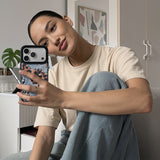 Nimaso Denim & Leopard Print Patchwork MagSafe Phone Case for iPhone 17 / 17 Pro / 17 Pro Max / Air