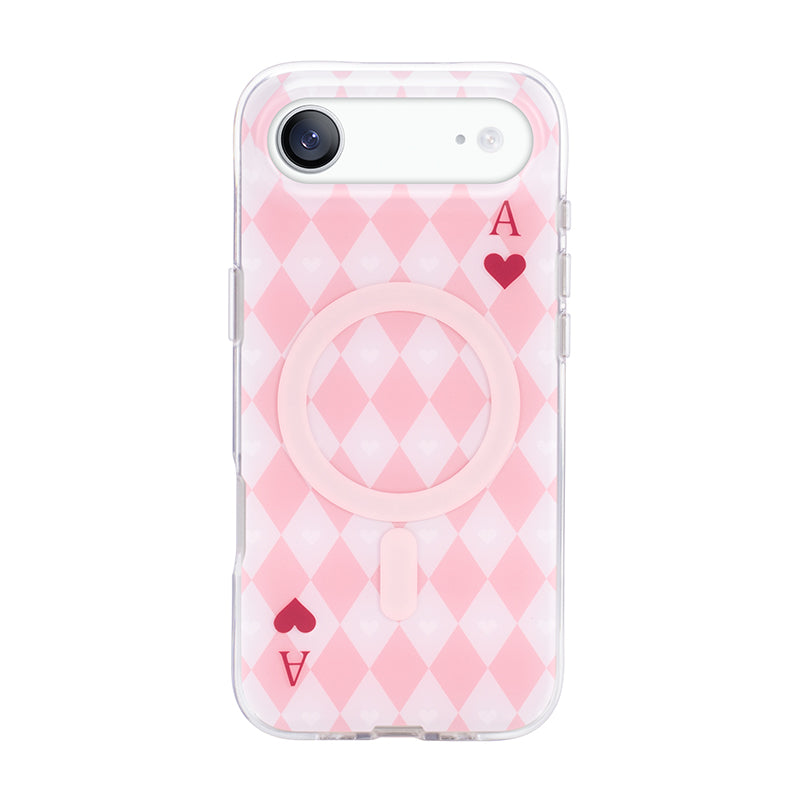 Nimaso Lovely Queen's Ace MagSafe Phone Case for iPhone 17 / 17 Pro / 17 Pro Max / Air-Pink