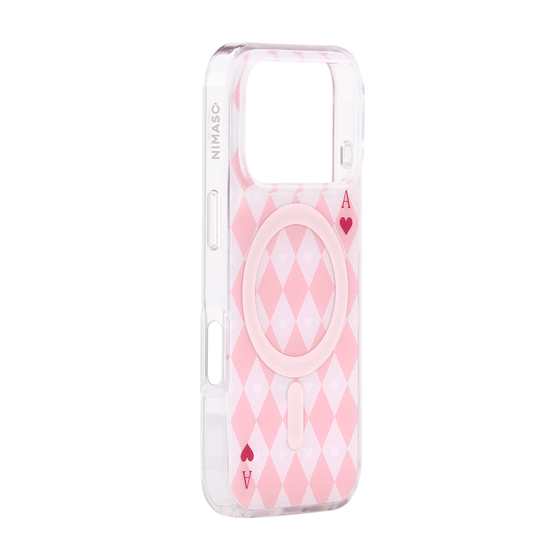 Nimaso Lovely Queen's Ace MagSafe Phone Case for iPhone 17 / 17 Pro / 17 Pro Max / Air-Pink