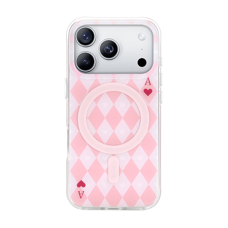 Nimaso Lovely Queen's Ace MagSafe Phone Case for iPhone 17 / 17 Pro / 17 Pro Max / Air-Pink