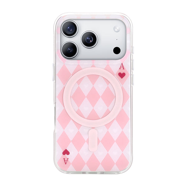 Nimaso Lovely Queen's Ace MagSafe Phone Case for iPhone 17 / 17 Pro / 17 Pro Max / Air-Pink