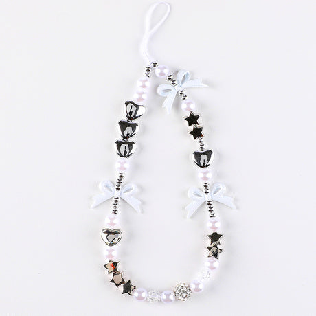 NIMASO Phone Strap with Ribbon and Heart Charm attachment