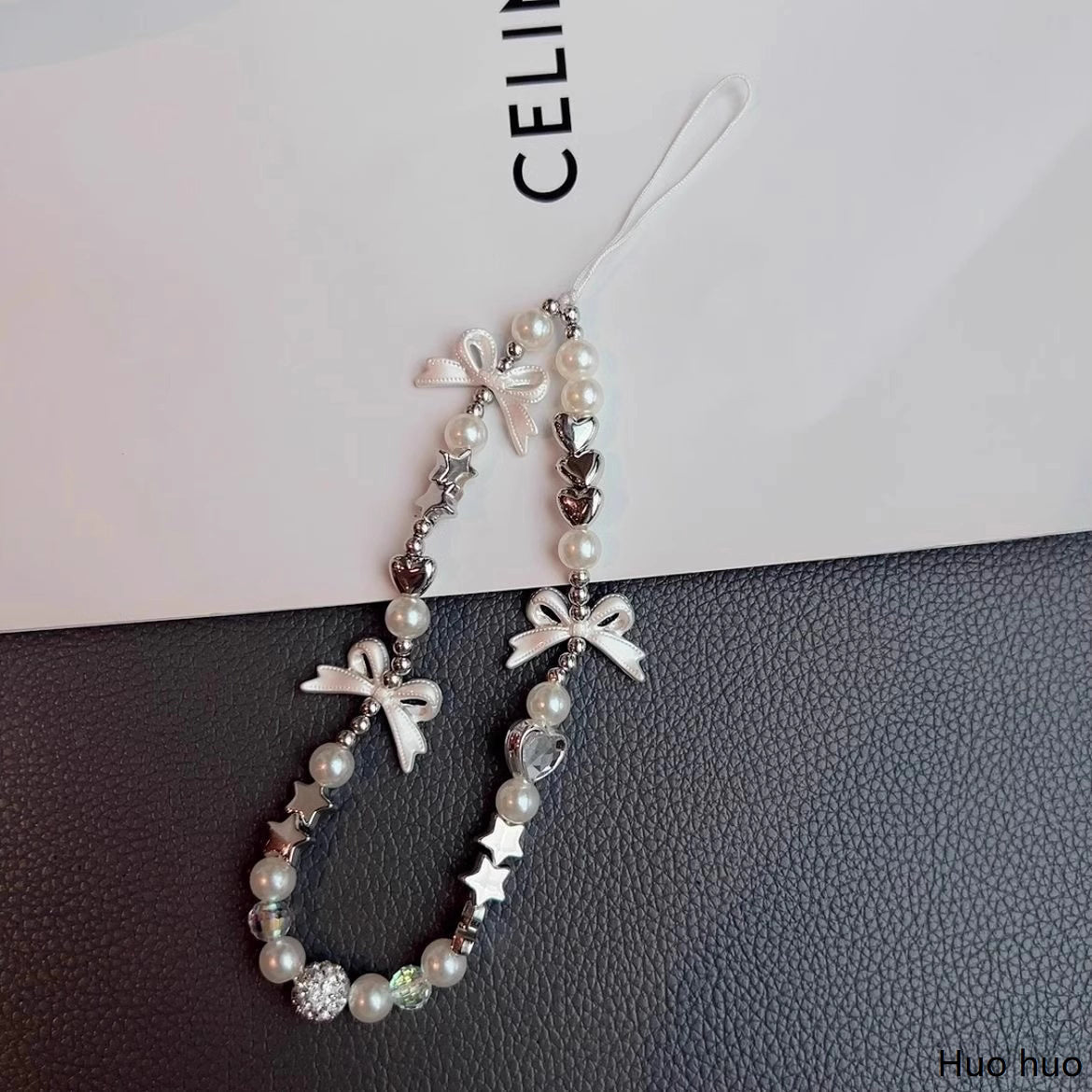 NIMASO Phone Strap with Ribbon & Heart Charm
