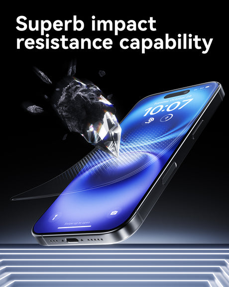NIMASO Screen Protector for iPhone 16/iPhone 16 Plus, 3 Pack Tempered Glass Film, Automatic Dust Removal Superb impact resistance capability