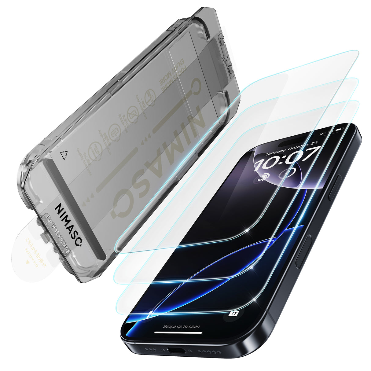 iPhone 16 Pro/16 Pro Max 2.5D Half Cover HD Tempered Film 6.3/6.9